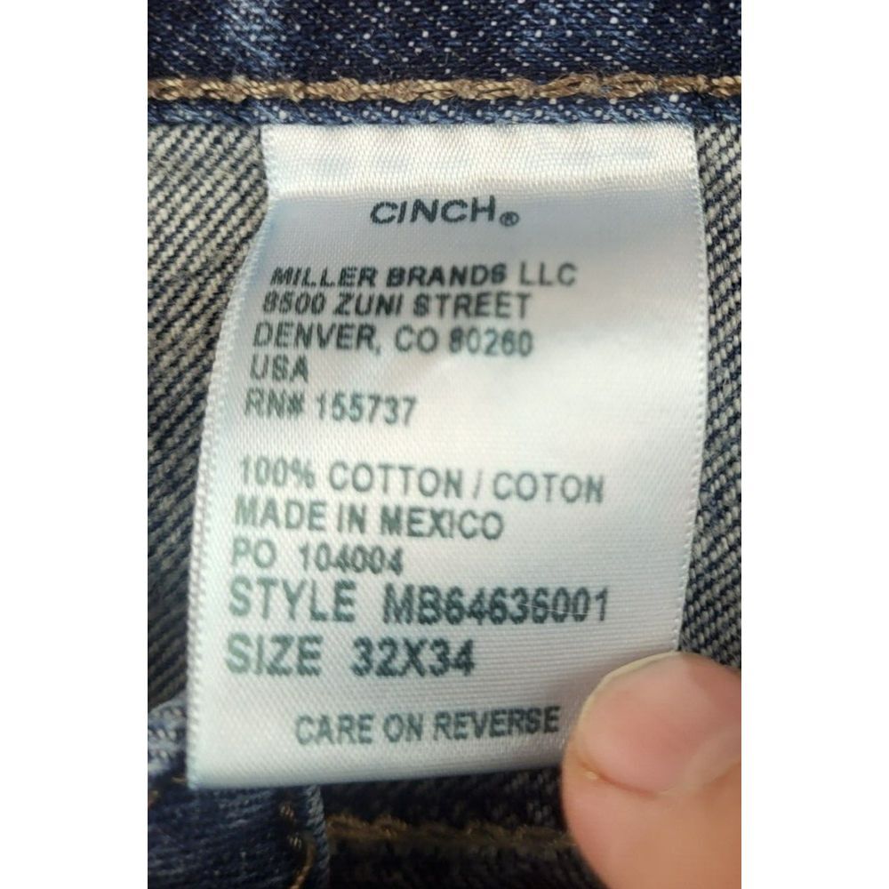 CINCH Ian Western‎ Cut-Off Jeans Rodeo Cowboy Denim Blue Men's Size 32 - Picture 5 of 11